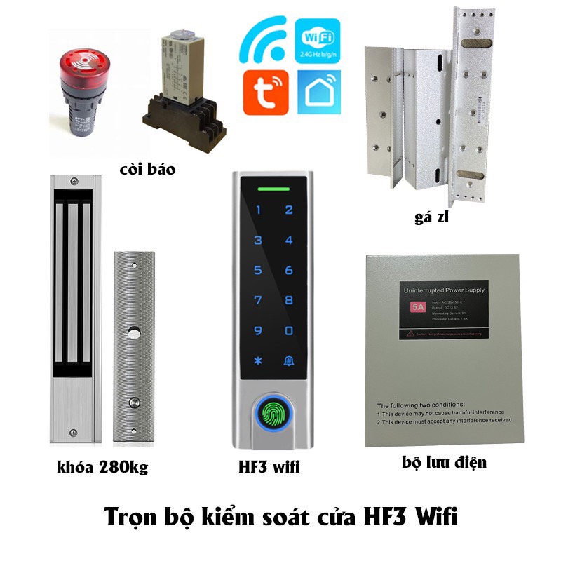 Bộ Khóa Vân Tay Cho Cửa Sắt Kasslock HF3
