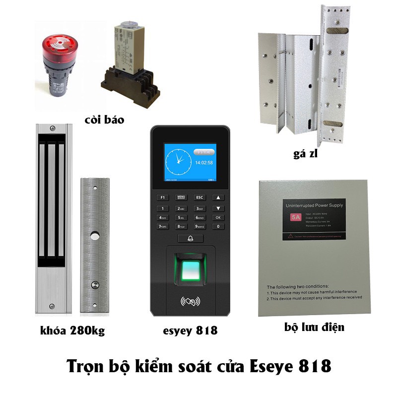 Bộ Khóa Vân Tay Cho Cửa Sắt Kasslock K818