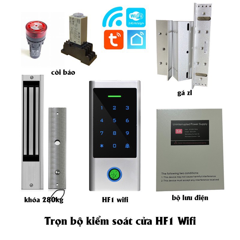 Bộ Khóa Vân Tay Cho Cửa Sắt Kasslock HF1