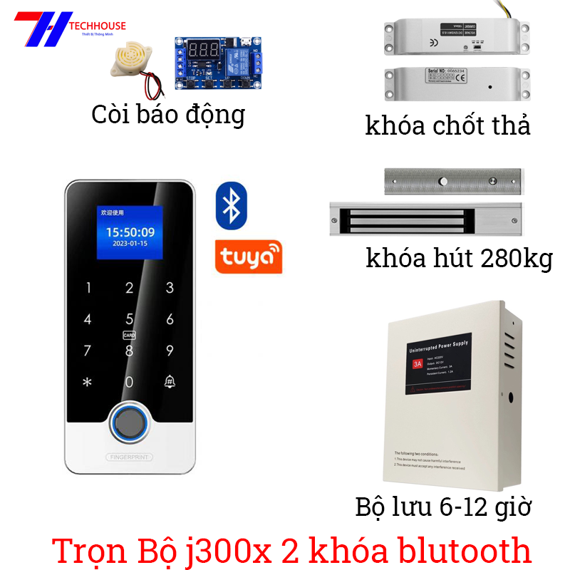 Bộ Khóa Vân Tay Cho Cửa Sắt Kasslock J300x