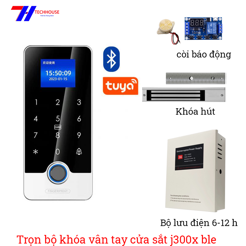 Bộ Khóa Vân Tay Cho Cửa Sắt Kasslock J300x