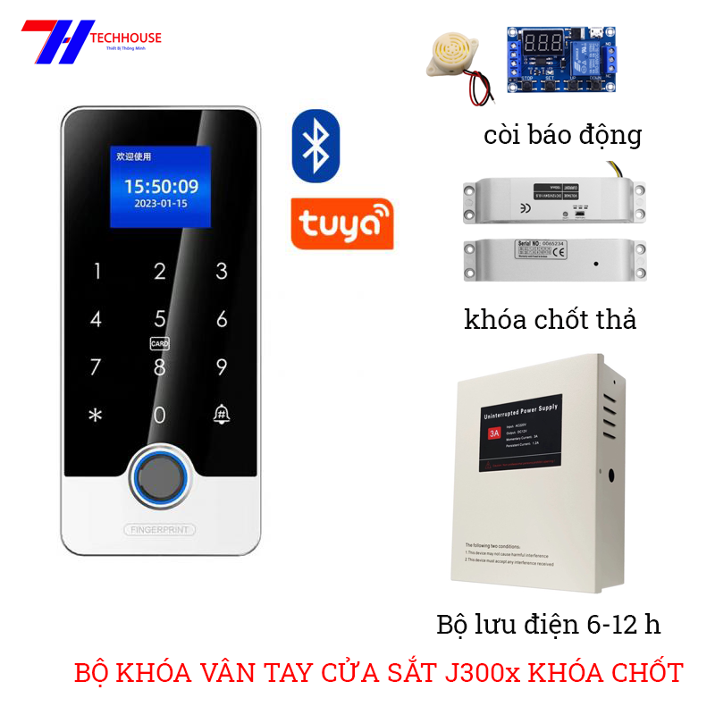Bộ Khóa Vân Tay Cho Cửa Sắt Kasslock J300x